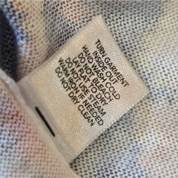 Christopher & Banks Multicolor Watercolor with Rhinestones Cardigan, Size Small - Picture 6 of 8